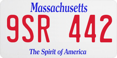 MA license plate 9SR442