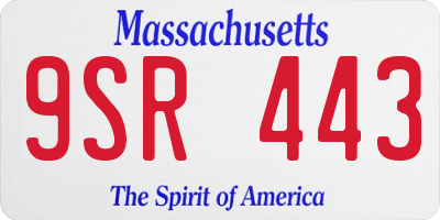 MA license plate 9SR443