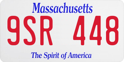MA license plate 9SR448