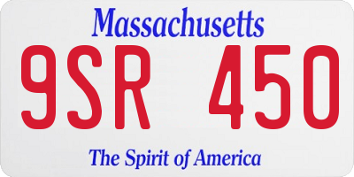 MA license plate 9SR450