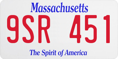 MA license plate 9SR451