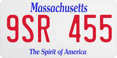 MA license plate 9SR455
