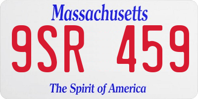 MA license plate 9SR459