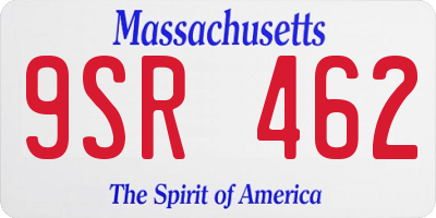 MA license plate 9SR462