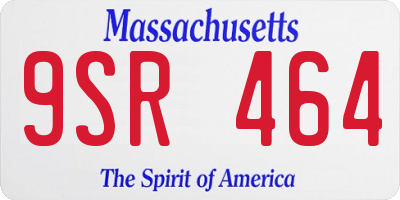 MA license plate 9SR464