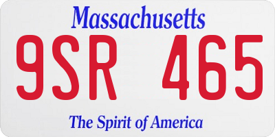 MA license plate 9SR465