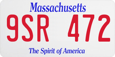 MA license plate 9SR472