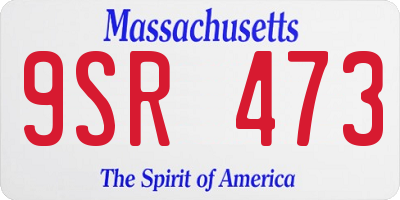 MA license plate 9SR473