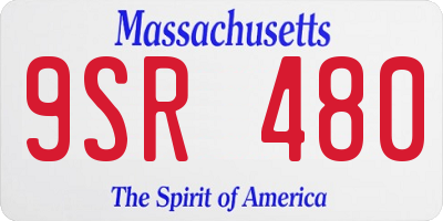MA license plate 9SR480