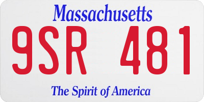 MA license plate 9SR481