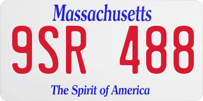 MA license plate 9SR488