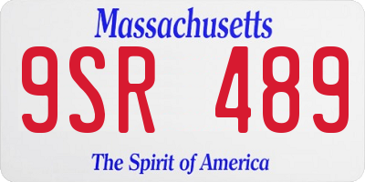 MA license plate 9SR489