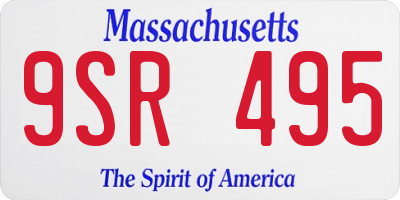 MA license plate 9SR495