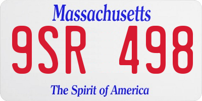 MA license plate 9SR498