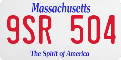 MA license plate 9SR504