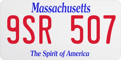 MA license plate 9SR507