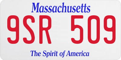 MA license plate 9SR509