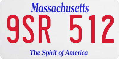 MA license plate 9SR512