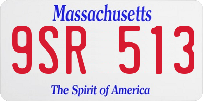 MA license plate 9SR513
