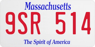 MA license plate 9SR514