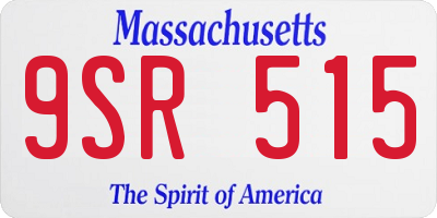 MA license plate 9SR515