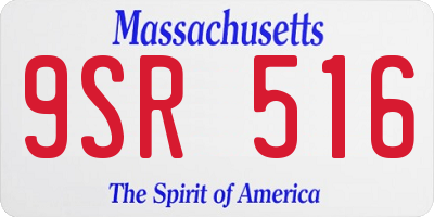 MA license plate 9SR516