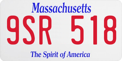 MA license plate 9SR518