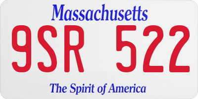 MA license plate 9SR522
