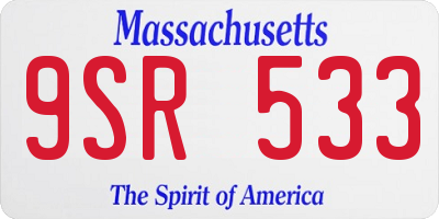 MA license plate 9SR533