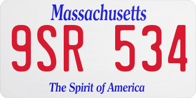 MA license plate 9SR534