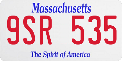 MA license plate 9SR535