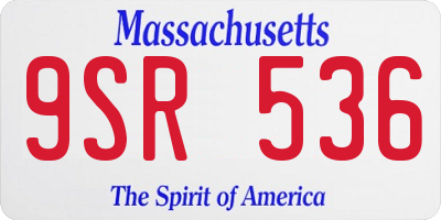 MA license plate 9SR536