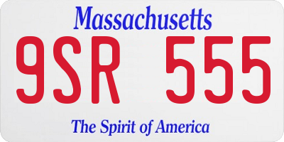 MA license plate 9SR555