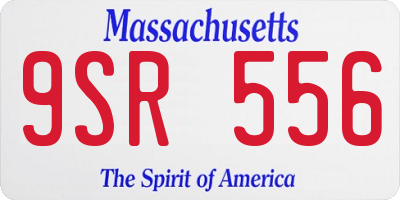 MA license plate 9SR556