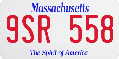 MA license plate 9SR558