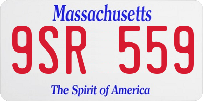 MA license plate 9SR559