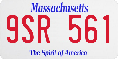 MA license plate 9SR561