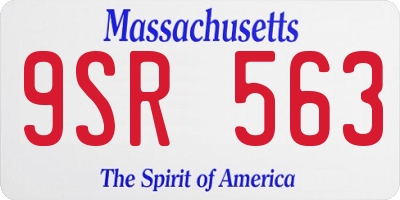 MA license plate 9SR563