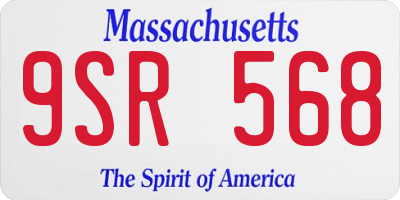 MA license plate 9SR568