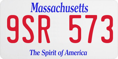MA license plate 9SR573