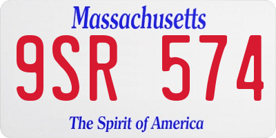 MA license plate 9SR574