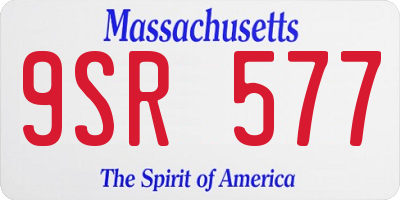 MA license plate 9SR577