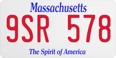 MA license plate 9SR578