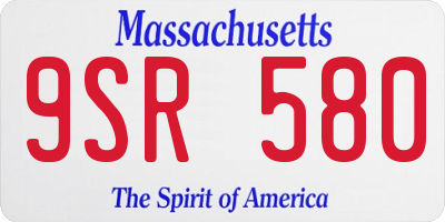 MA license plate 9SR580