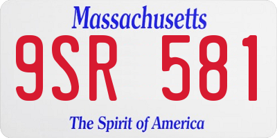 MA license plate 9SR581