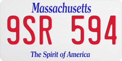 MA license plate 9SR594