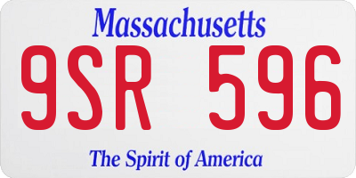 MA license plate 9SR596