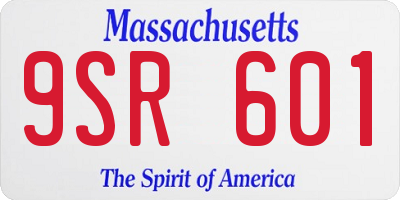 MA license plate 9SR601