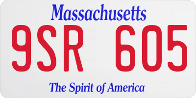MA license plate 9SR605