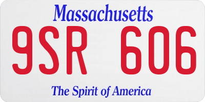 MA license plate 9SR606